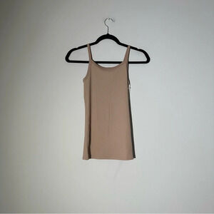NWT No boundaries creme ribbed sleeveless top size xs